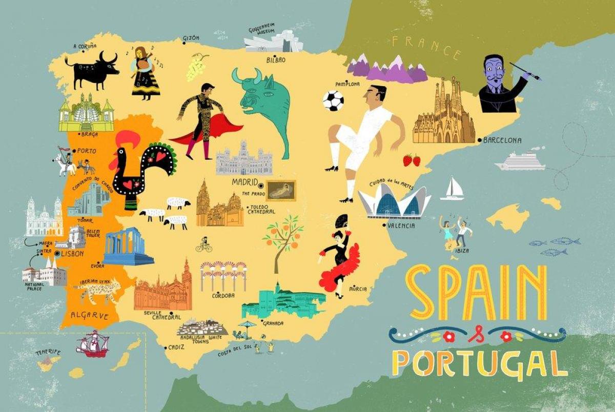 Espagne carte touristique des villes