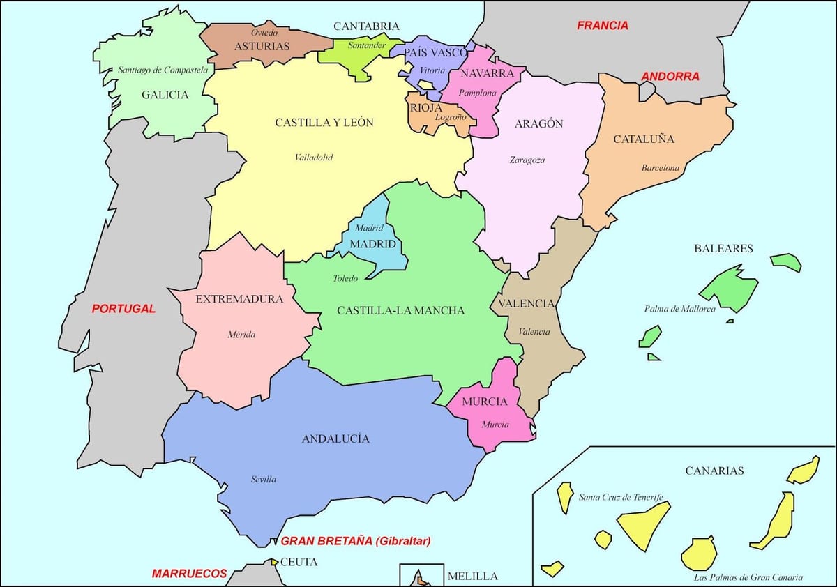 carte de l'Espagne médiévale