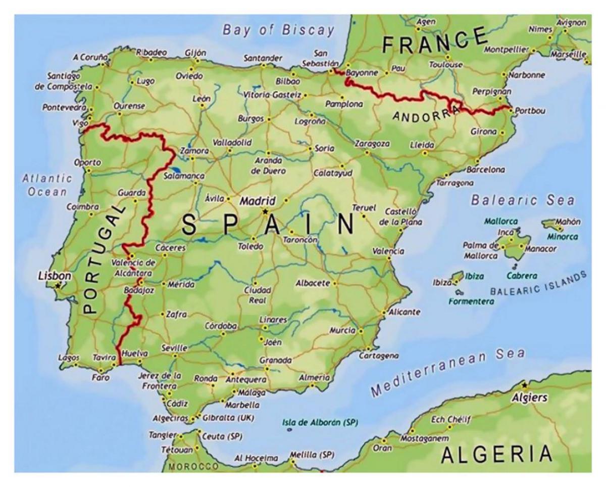 Les Zones De L'Espagne De Carte - Petite Carte De L'Espagne (Europe Du ...