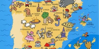 Espagne carte pour les enfants