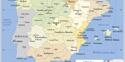 L'espagne dans une carte