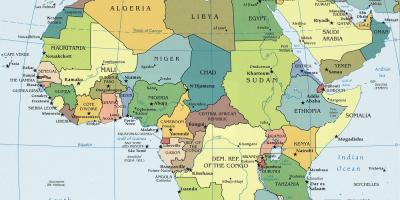 L'afrique et de l'Espagne carte