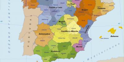 Carte de l'Espagne et ses îles