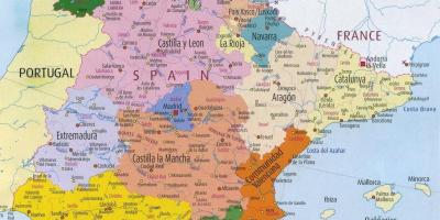 Espagne Carte De Voyage Espagne Carte Touristique Des Villes Le Sud De L Europe Europe