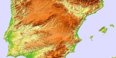 Carte de l'Espagne de secours