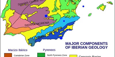 Carte de l'Espagne géologique
