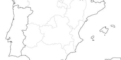 Plaine carte de l'Espagne