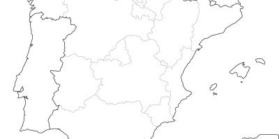Plaine carte de l'Espagne