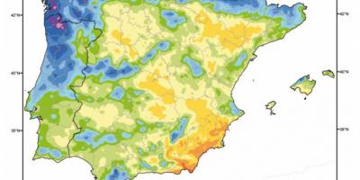 Espagne précipitations carte
