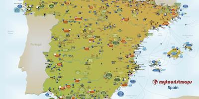 La carte de tourisme d'Espagne