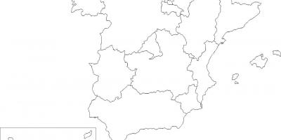 Espagne Les Regions De Carte Carte De L Espagne Montrant Les Regions Le Sud De L Europe Europe