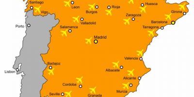 Espagne carte des aéroports