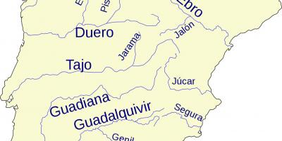 Espagne carte de fleuve