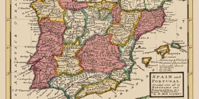 Ancienne carte de l'Espagne